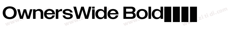 OwnersWide Bold字体转换